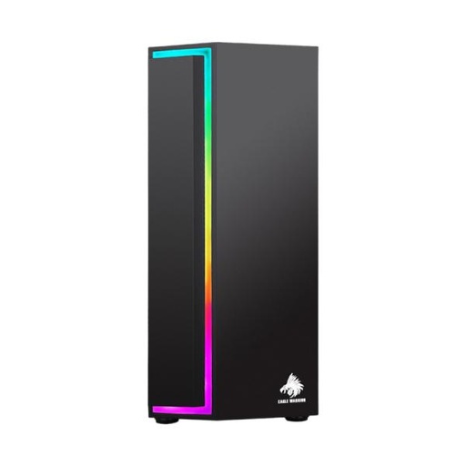 [23442] CASE GAMING RGB EAGLE WARRIOR CG33RXRA001C VENTILADORES 3 DE 120MM CON VIDRIO LATERAL Y TIRA RGB NEGRO