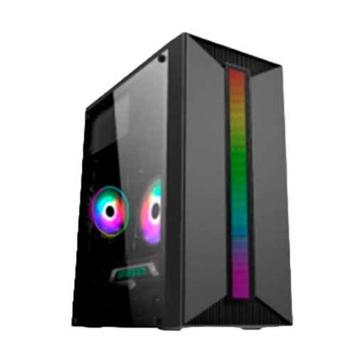 [23443] CASE GAMING RGB EAGLE WARRIOR CM16KTRA001C MICRO ATX PANEL LATERAL ACRILICO USB 2+ AUDIO +U3 H350 RGB STRIP NEGRO