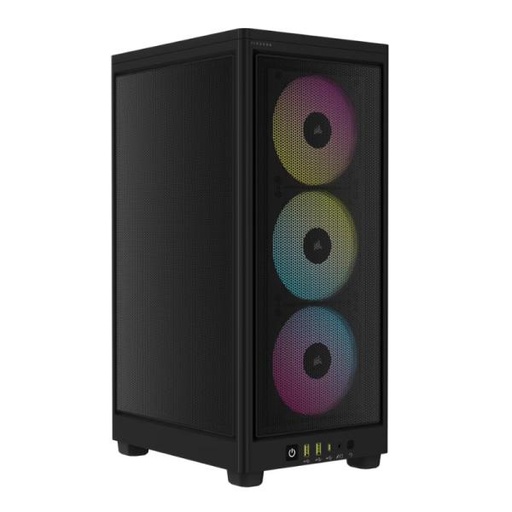 [23459] CASE RGB CORSAIR 2000D AIRFLOW MINI TOWER VENTILADORES 3 DE 120MM CON REJILLAS DE ACERO CC-9011246-WW NEGRO