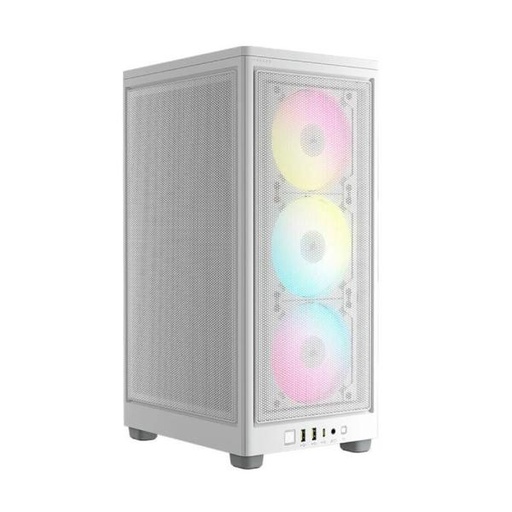 [23460] CASE RGB CORSAIR 2000D AIRFLOW MINI TOWER VENTILADORES 3 DE 120MM CON REJILLAS DE ACERO CC-9011247-WW BLANCO