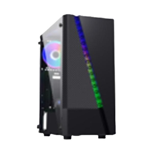 [23474] CASE GAMING RGB EAGLE WARRIOR CG17AARA001C MID TOWER SIN VENTILACIÓN INCLUIDA CON VIDRIO FRONTAL Y TIRA RGB NEGRO