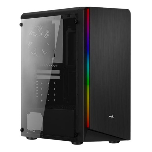 [23489] CASE GAMING RGB AEROCOOL RIFT MID TOWER VENTILADOR 1 DE 120MM CON VIDRIO LATERAL ACCM.PV13012.11 NEGRO