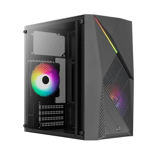 [23507] CASE GAMING RGB AEROCOOL RAIDER MINI-G-BK-V2 VENTILADORES 2 DE 120MM CON VIDRIO LATERAL ACCS-PV44023.11 NEGRO