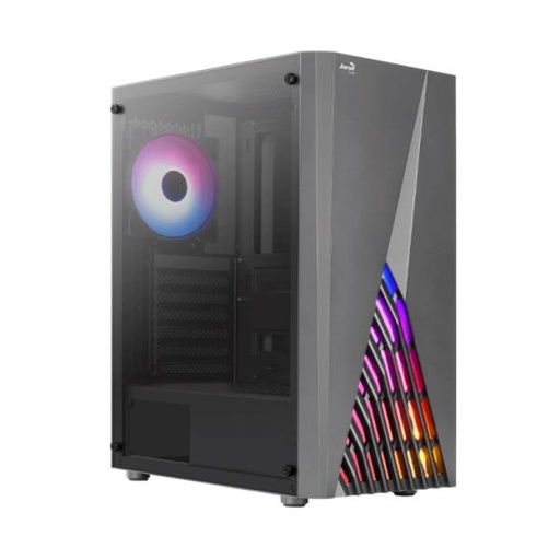 [23509] CASE GAMING RGB AEROCOOL DELTA G-BK-V2 MID TOWER VENTILADORES 4 DE 120MM CON VIDRIO LATERAL  ACCM-PV45043.11 NEGRO