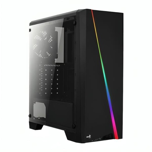[23532] CASE GAMING RGB AEROCOOL CYLON MID TOWER VENTILADOR 1 DE 120MM CON VIDRIO LATERAL ACCM-PV10013-11 NEGRO
