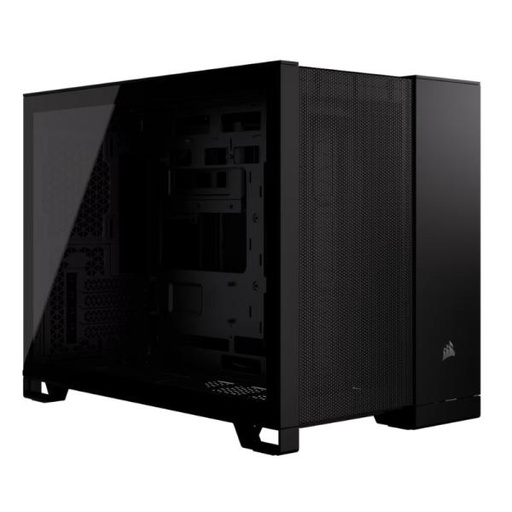 [23548] CASE GAMING CORSAIR 2500D AIRFLOW MINI TOWER SIN VENTILACIÓN INCLUIDA  CON VIDRIO LATERAL Y MALLA FRONTAL CC-9011263-WW NEGRO