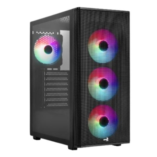 [23570] CASE GAMING RGB AEROCOOL DESIGNER-G-BK-V2 VENTILADORES 4 DE 120MM CON VIDRIO LATERAL Y MALLA FRONTAL ACCM-ES05143.11 NEGRO