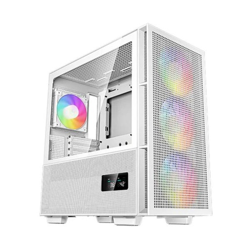 [23581] CASE GAMING RGB DEEPCOOL CH560 DIGITAL MID TOWER 3 VENTILADORES DE 140MM Y 1 DE 120MM CON VIDRIO LATERAL Y MALLA FRONTAL R-CH560-WHAPE4D-G1 BLANCO