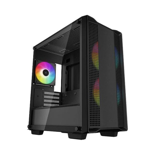 [23582] CASE GAMING DEEPCOOL CC360 ARGB MINI TOWER VENTILADORES 3 DE 140MM CON VIDRIO LATERAL Y MALLA FRONTAL R-CC360-BKAPM3-G-1 NEGRO