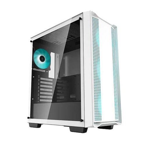 [23584] CASE GAMING DEEPCOOL CC560 WH V2 MID TOWER VENTILADORES 4 DE 120MM LED CON VIDRIO LATERAL Y MALLA FRONTAR-CC560-WHGAA4-G-2 BLANCO