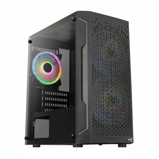 [23613] CASE GAMING AEROCOOL TRINITY MINI G-BK-V1 MINI TOWER VENTILADOR 1 DE 120MM CON VIDRIO LATERAL Y MALLA FRONTAL ACCS-PV32013.11 NEGRO