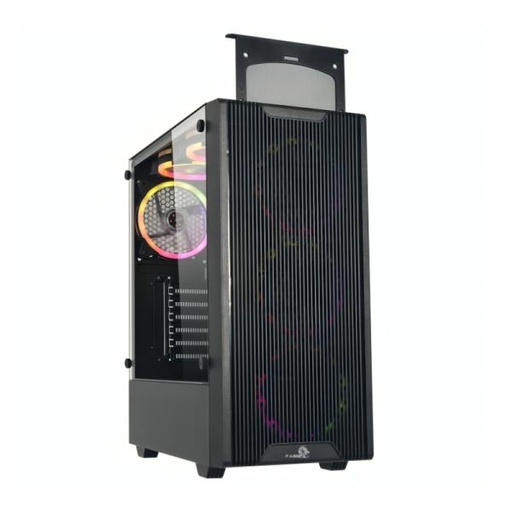 [CP3018] CASE GAMING X-LION H8-675 E010-164 PANEL LATERAL DE VIDRIO TEMPERADO + 2X USB 2.0 + USB 3.0 + AUDIO HD + 3X ABANICO RGB NEGRO