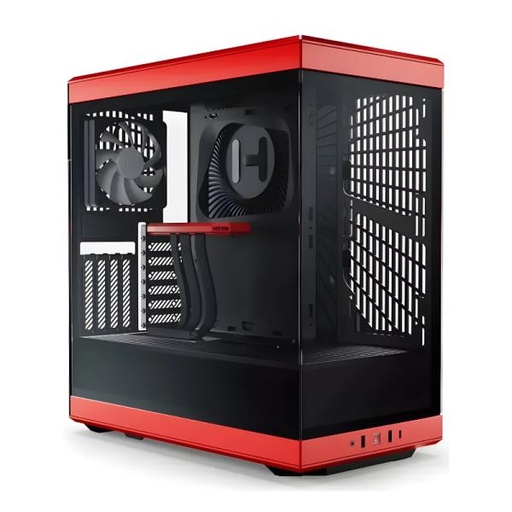 [CP3031] CASE GAMING HYTE Y40 MID TOWER  VENTILADORES 2 DE 120MM CON VIDRIO LATERAL Y FRONTAL CS-HYTE-Y40-BR ROJO / NEGRO