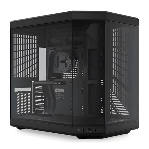 [CP3032] CASE GAMING HYTE Y70 MID TOWER SIN VENTILACIÓN INCLUIDA CON VIDRIO FRONTAL Y LATERAL CS-HYTE-Y70-B NEGRO