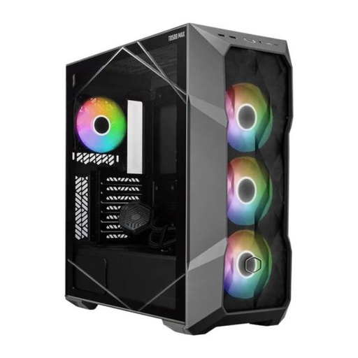 [CP3043] CASE GAMING RGB COOLER MASTER TD500 MAX MID TOWER VENTILADORES 4 DE 120MM CON FUENTE DE PODER INCLUIDA TD500V2-MGNN85-SL0 NEGRO