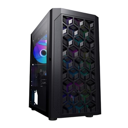 [CP3052] CASE GAMING EAGLE WARRIOR CG06AKRA001C MINI TOWER SIN VENTILACIÓN INCLUIDA CON VIDRIO LATERAL Y MALLA FRONTAL NEGRO