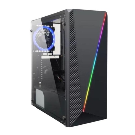 [CP3053] CASE GAMING RGB EAGLE WARRIOR CG05AKRA001C MID TOWER SIN VENTILACIÓN INCLUIDA CON VIDRIO LATERAL Y MALLA FRONTAL NEGRO
