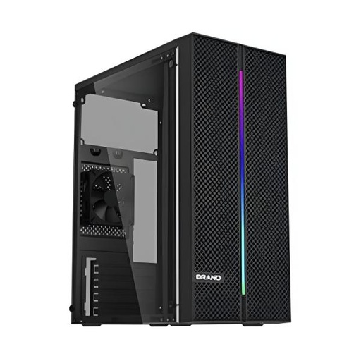 [CP3079] CASE GAMING EAGLE WARRIOR CM26KTRA001C  MINI TOWER SIN VENTILACIÓN INCLUIDA CON PANEL ACRÍLICO LATERAL Y BARRA DE LUZ CON FUENTE DE PODER 600W NEGRO