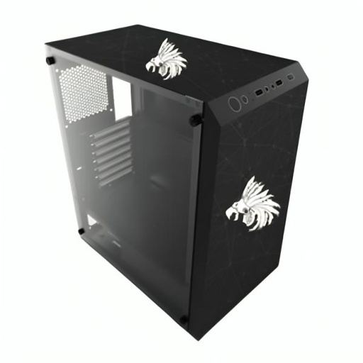 [CP3083] CASE GAMING RGB  EAGLE WARRIOR CG01W8RA001C MID TOWER SIN VENTILACIÓN INCLUIDA CON VIDRIO LATERAL NEGRO