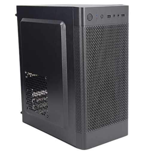 [CP3084] CASE CM05Q1RA001C MINI TOWER SIN VENTILACIÓN INCLUIDA CON PANEL LATERAL Y CON FUENTE DE PODER 600W NEGRO