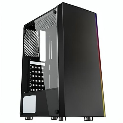 [CP3088] CASE GAMING RGB  EAGLE WARRIOR CG11Q3RA001C MID TOWER VENTILADOR 1 DE 120MM CON VIDRIO LATERAL Y TIRA RGB NEGRO