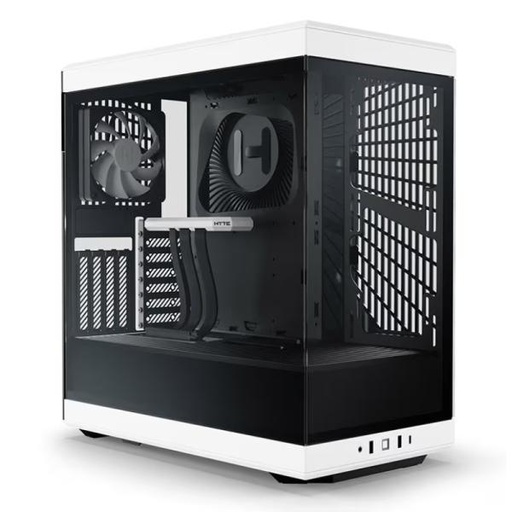 [CP3091] CASE GAMING HYTE Y40 MID TOWER VIDRIO TEMPLADO 1 ABANICO TRASERO Y 1 ABANICO CON VIDRIO PANORÁMICO LATERAL Y FRONTAL CS-HYTE-Y40-BW NEGRO/BLANCO