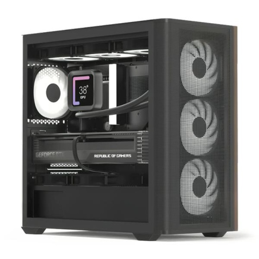 [CP3101] CASE GAMING RGB AEROCOOL D301A MINI TOWER VENTILADORES 4 DE 120MM CON VIDRIO LATERAL Y MALLA FRONTAL  D301A-G-BK-V2 NEGRO
