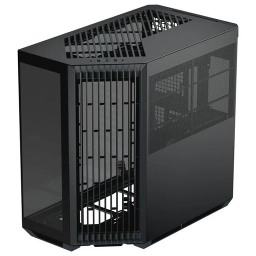 [CP3107] CASE APNX V1-BK-V1 MID TOWER SIN VENTILACIÓN INCLUIDA CON VIDRIO LATERAL Y MALLA FRONTAL ANGULADA APCM-VI01003.11 NEGRO