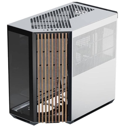 [CP3111] CASE APNX V1-W-BW-V1 MID TOWER SIN VENTILACIÓN INCLUIDA CON VIDRIO LATERAL Y MALLA FRONTAL ANGULADA APCM-VI01103.M1 NEGRO / BLANCO / MADERA