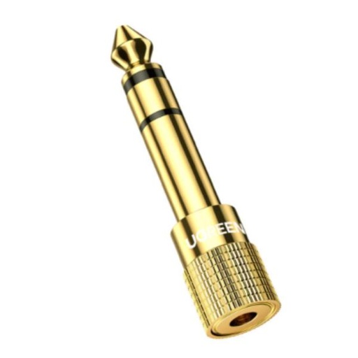 [AC1046] ADAPTADOR DE AUDIO UGREEN 20503 6.5MM A 3.5MM DORADO