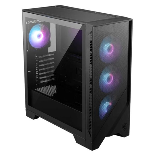 [CP3120] CASE GAMING RGB MSI MAG FORGE 321R AIRFLOW MID TOWER VENTILADORES 4 DE 120MM CON VIDRIO LATERAL 306-7G23R15-HH9 NEGRO