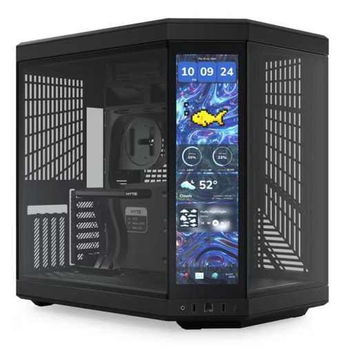 [CP3135] CASE HYTE Y70 TOUCH INFINITE MID TOWER SIN VENTILACIÓN INCLUIDA CON PANTALLA TÁCTIL 14.9 PULG GEN 3 CS-HYTE-Y70TTI-BB NEGRO