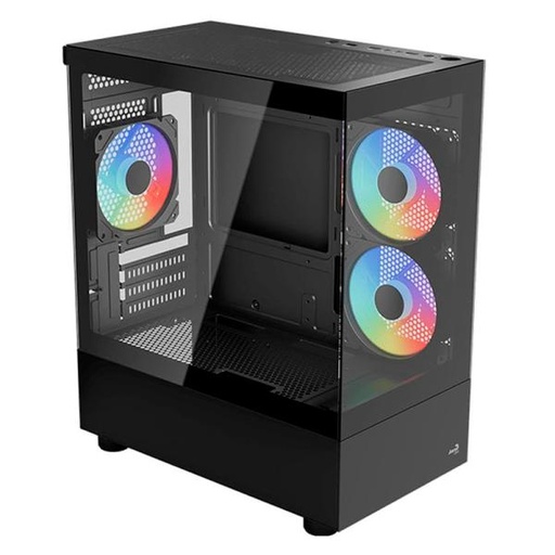 [CP3139] CASE RGB AEROCOOL VIEWPORT MINI-G-BK-V2 MINI TOWER VENTILADORES 3 DE 120MM CON VIDRIO FRONTAL Y LATERAL ACCM-ES09133.11 NEGRO