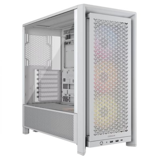 [CP3160] CASE RGB CORSAIR FRAME 4000D RS MID TOWER VENTILADORES 3 DE 120MM CON VIDRIO LATERAL Y MALLA FRONTAL CC-9011297-WW BLANCO