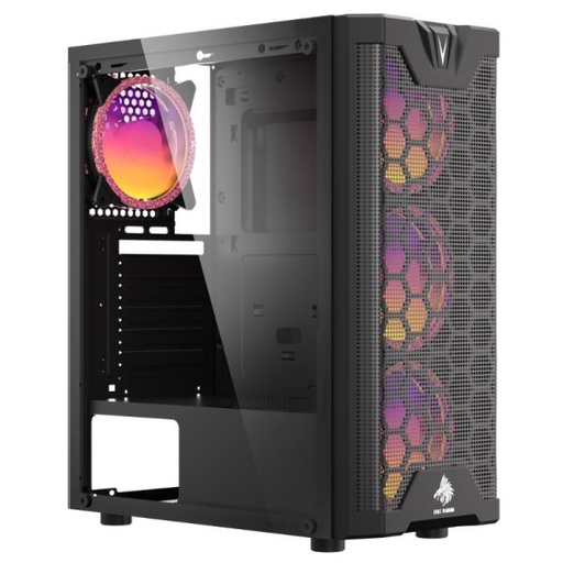 [CP3175] CASE RGB EAGLE WARRIOR CG12AARA002C MID TOWER VENTILADORES 3 DE 120MM CON VIDRIO LATERAL Y ACRÍLICO FRONTAL NEGRO