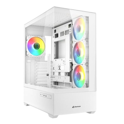 [CP3191] CASE RGB SHARKOON AK6 MID TOWER VENTILADORES 4 DE 120MM CON VIDRIO LATERAL 4044951041701 BLANCO
