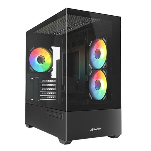 [CP3192] CASE RGB SHARKOON MK6 MID TOWER VENTILADORES 3 DE 120MM CON VIDRIO LATERAL 4044951041794 NEGRO