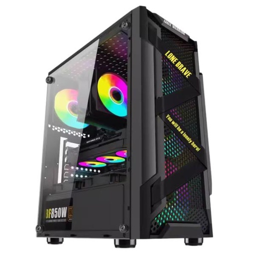 [CP3197] CASE RGB EAGLE WARRIOR CG08Q3RA003C VENTILADORES 3 DE 120MM VIDRIO LATERAL Y MALLA NEGRO
