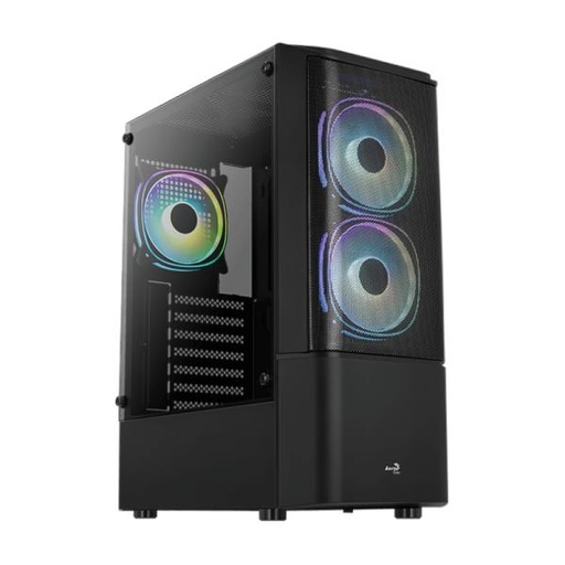 [CP3202] CASE RGB AEROCOOL QUANTUM MESH-G-BK-V3 MID TOWER VENTILADORES 3 DE 120MM CON VIDRIO LATERAL Y MALLA FRONTAL ACCM-PV31133.11 NEGRO