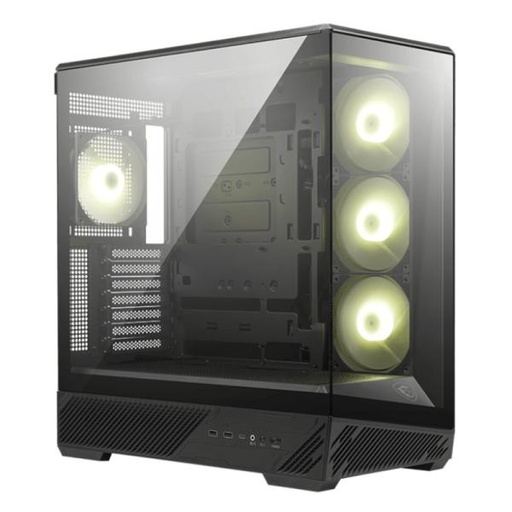 [CP3204] CASE RGB MSI MAG PANO 130R PZ MID TOWER VENTILADORES 4 DE 120MM CON PANEL LATERAL Y FRONTAL 306-7G32R14-HH9 NEGRO