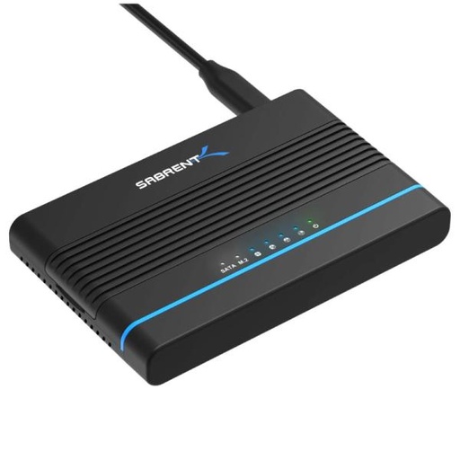 [AC1060] ADAPTADOR CONVERSOR SABRENT DS-UCMH USB-C A SATA PARA DISCOS DUROS DE 2.5  Y 3.5 PULGADAS NEGRO