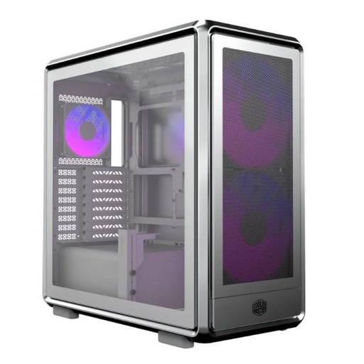 [CP3221] CASE RGB COOLER MASTER MASTERFRAME 600 MESH SILVER MID TOWER VENTILADORES 3 (2X200MM + 1X120MM) CON VIDRIO TEMPLADO MF600M-SGNN-S01 PLATEADO