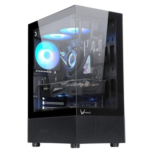[CP3228] CASE RGB FORMULA V LINE CRYSTAL Z1+ BLACK AR MID TOWER VENTILADORES 3 DE 120MM CON VIDRIO FRONTAL Y LATERAL 4711401663171 NEGRO